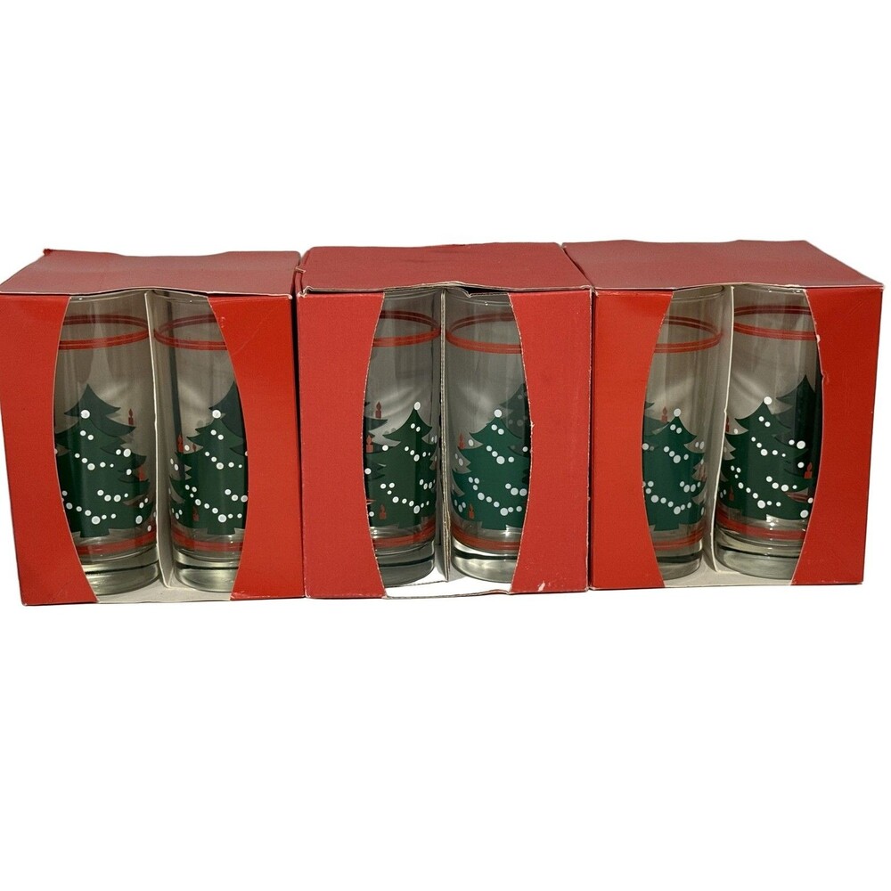 Waechtersbach Christmas Tree 15 oz. Cooler Glasses Set of 12 Germany